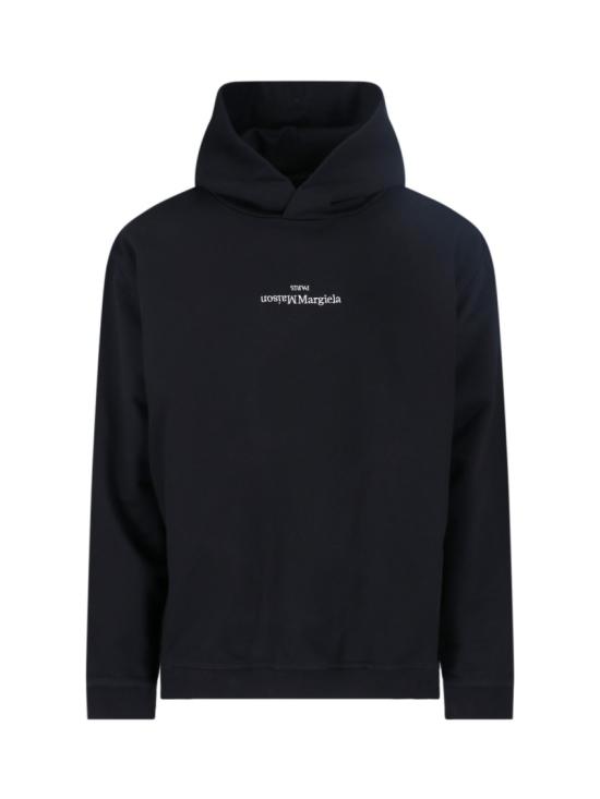 26SS 마르지엘라 업사이드 다운 자수 로고 후드 S50GU0167 S25503962 Black