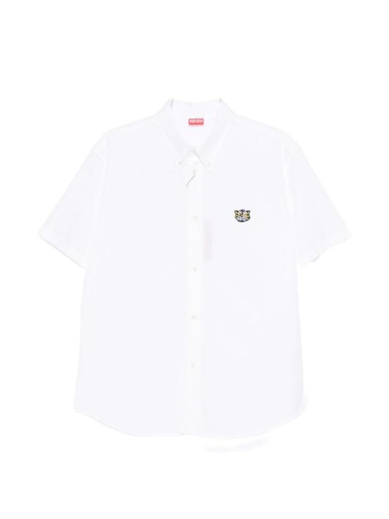 26SS 겐조 와일드 타이거 쇼트 슬리브 셔츠 FG55CH1099LI 01 White