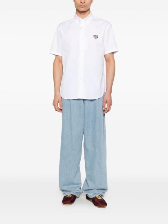 26SS 겐조 와일드 타이거 쇼트 슬리브 셔츠 FG55CH1099LI 01 White - KENZO
