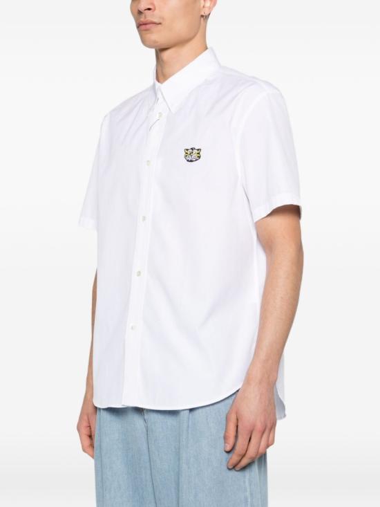 26SS 겐조 와일드 타이거 쇼트 슬리브 셔츠 FG55CH1099LI 01 White - KENZO