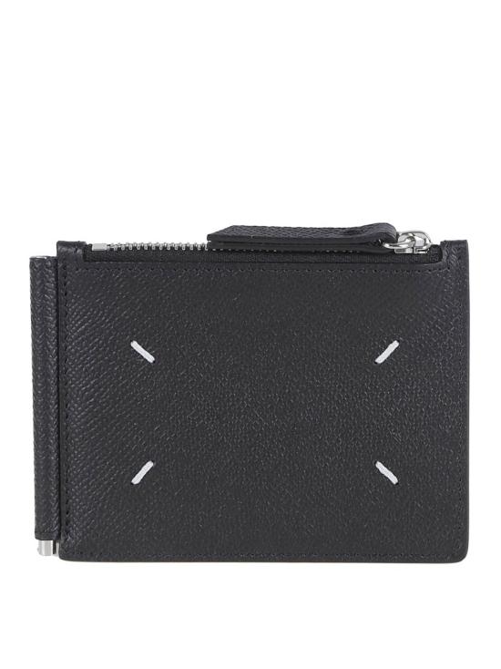 26SS 마르지엘라 지퍼 컴팩트 트라이폴드 지갑 SA1UI0018UP4745T8013 Black