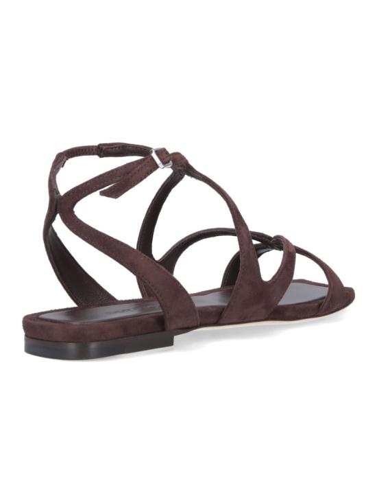26SS 지미추 샌들 AYLA FLAT SUECHOCOLATE Brown - JIMMY CHOO