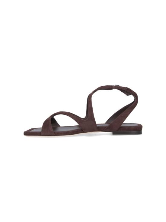 26SS 지미추 샌들 AYLA FLAT SUECHOCOLATE Brown - JIMMY CHOO