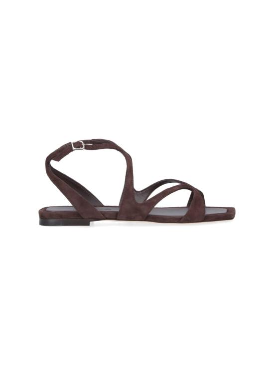 26SS 지미추 샌들 AYLA FLAT SUECHOCOLATE Brown