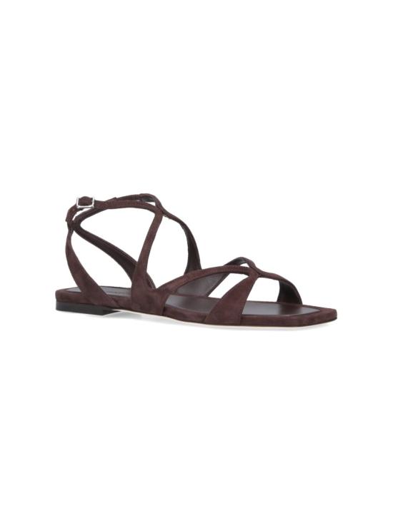 26SS 지미추 샌들 AYLA FLAT SUECHOCOLATE Brown - JIMMY CHOO