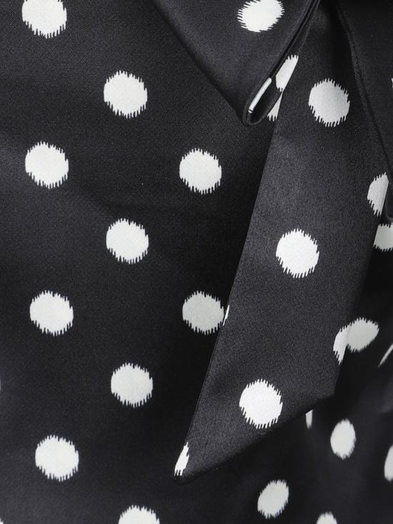 26SS 가니 폴카 도트 새틴 미니 드레스 A1030193099 Black - GANNI