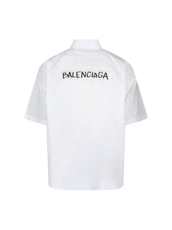 26SS 발렌시아가 마스킹 테이프 라지 핏 롱 슬리브 셔츠 857810 TRM289000 White - BALENCIAGA