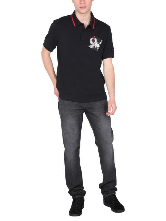  프레드 페리 바이 라프 시몬스 폴로 티셔츠 FP SM1851 38 102 Black - FRED PERRY BY RAF SIMONS