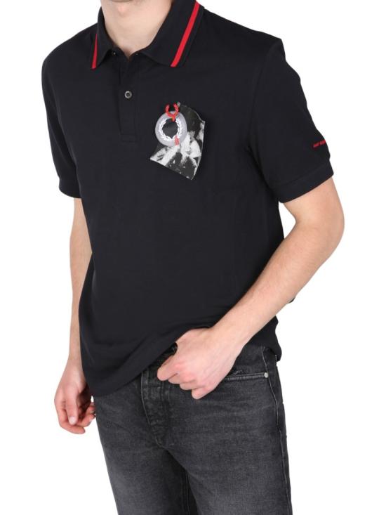  프레드 페리 바이 라프 시몬스 폴로 티셔츠 FP SM1851 38 102 Black - FRED PERRY BY RAF SIMONS