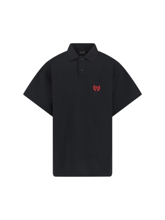 26SS 발렌시아가 폴로 티셔츠 862367 TSVC61000 Black