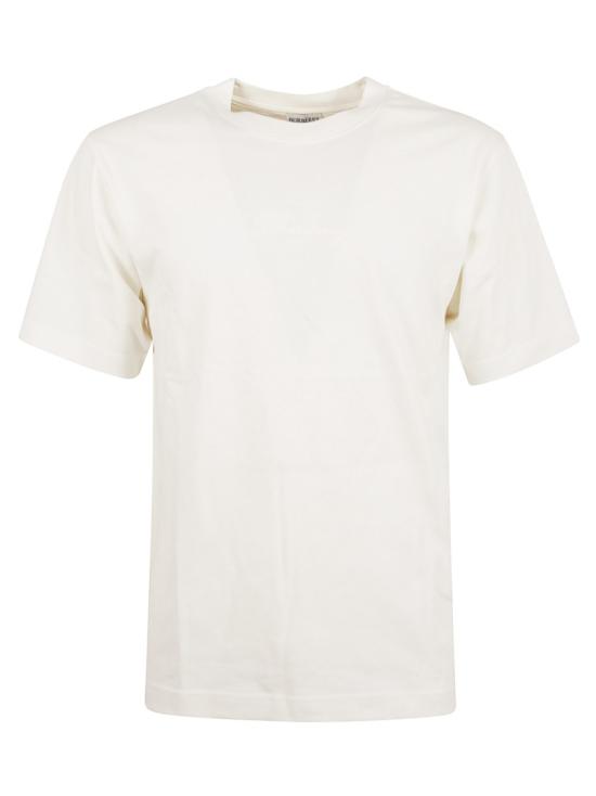 26SS 버버리 체크 커시브 로고 코튼 티셔츠 8119080 B7078 White