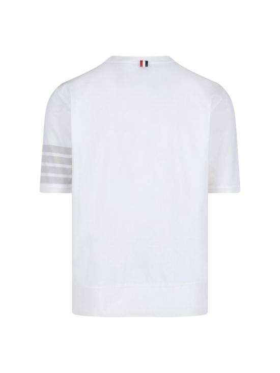  톰브라운 코튼 저지 4바 티 MJS303A J0253100 White - THOM BROWNE