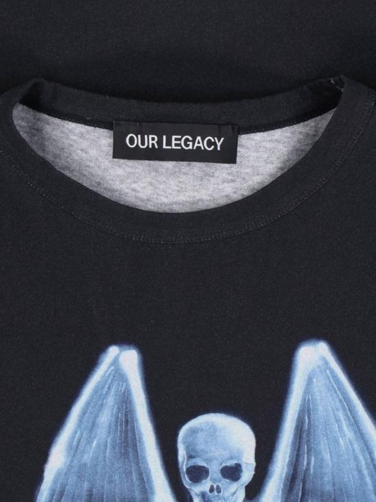 26SS 아워레가시 뉴 박스 티셔츠 폴른 엔젤 프린트 M2266NFFALLEN ANGEL PRINT Black - OUR LEGACY