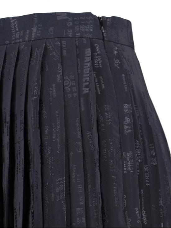 26SS MM6 메종마르지엘라 플리티드 미디 스커트 S52MA0199 M35737002J Black - MM6 MAISON MARGIELA