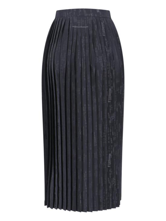 26SS MM6 메종마르지엘라 플리티드 미디 스커트 S52MA0199 M35737002J Black - MM6 MAISON MARGIELA