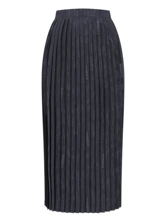 26SS MM6 메종마르지엘라 플리티드 미디 스커트 S52MA0199 M35737002J Black