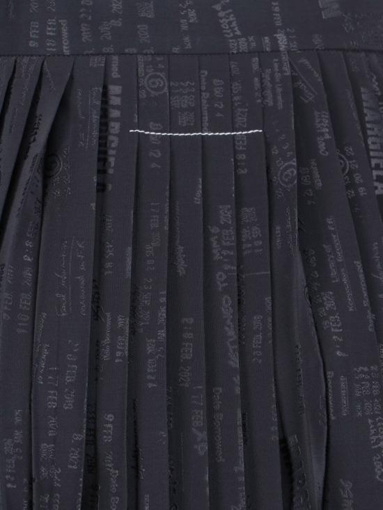 26SS MM6 메종마르지엘라 플리티드 미디 스커트 S52MA0199 M35737002J Black - MM6 MAISON MARGIELA