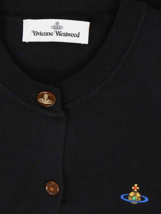 26SS 비비안웨스트우드 베아 크롭드 가디건 1803002U Y001AN402 Black - VIVIENNE WESTWOOD