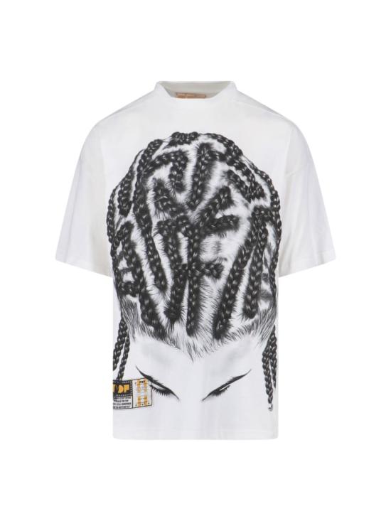 26SS 피디에프 반팔 티셔츠 DFM54029TJ110BRAID White