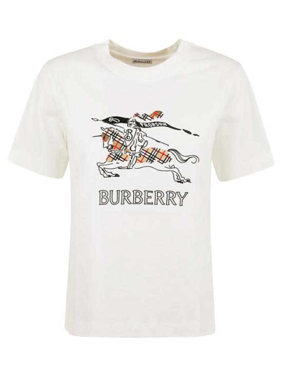 26SS 버버리 EKD 스케치 코튼 티셔츠 8121038 B7078 White