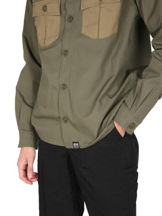  아크에어 긴팔 셔츠 A113AA P OLIVEGREEN Neutrals - ARKAIR