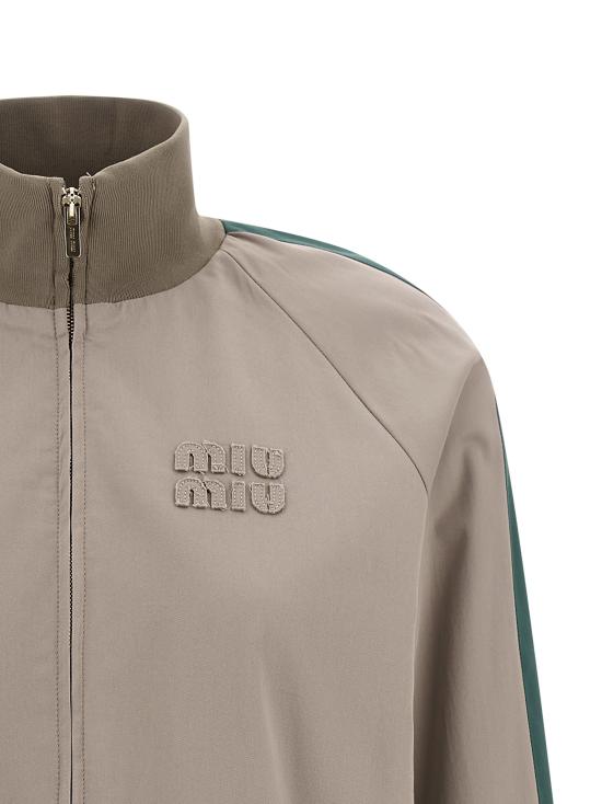 26SS 미우미우 봄버 자켓 ML1466SOOO19CTF0D3K Gray - MIU MIU