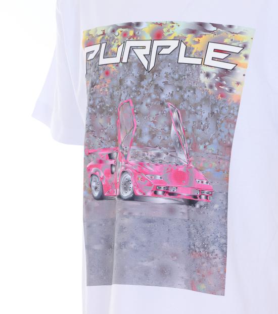 26SS 퍼플 브랜드 반팔 티셔츠 P104 TBDS226WHITE White - PURPLE BRAND