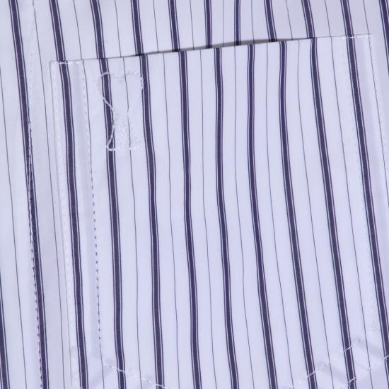 26SS 아미 스트라이프 코튼 아미 드 하트 와이드 셔츠 USH808 CO0220A074 WHITE - AMI