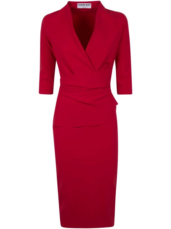 26SS 키아라보니 미디 원피스 ABAGUSIA BS 67869 RUBY