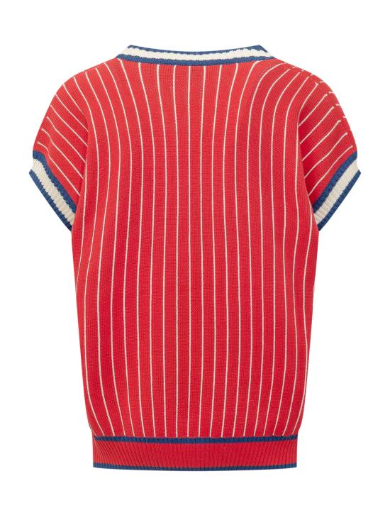 26SS 지씨디에스 스웨터 C1MBQF147K106 436E TOMATO RED BLUE - GCDS