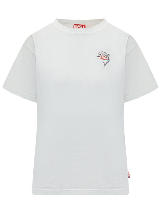 26SS 디젤 반팔 티셔츠 A219200JMBD 100 BIANCO