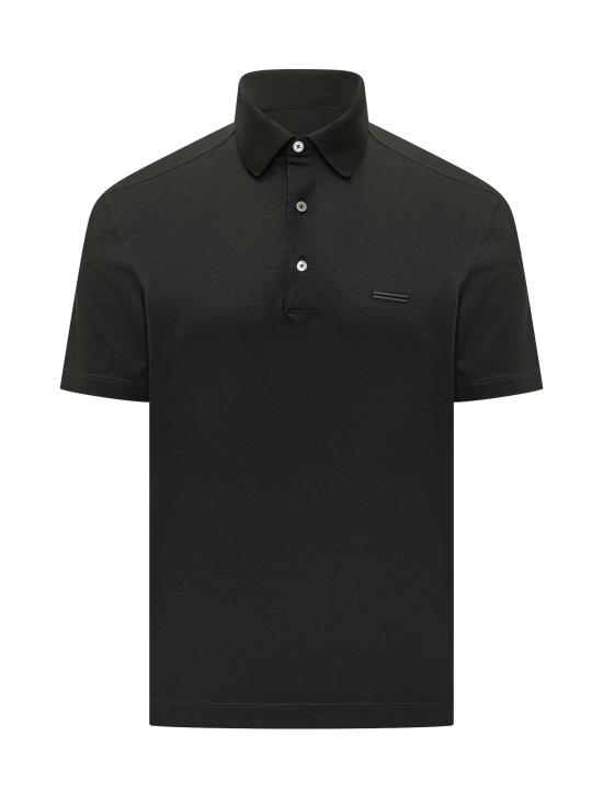 26SS 에르메네질도제냐 폴로 티셔츠 UH348A3H794 K09 001 NERO