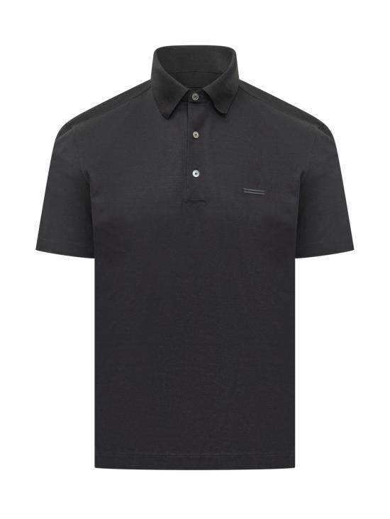 26SS 에르메네질도제냐 폴로 티셔츠 UH348A3H794 B09 412 BLU