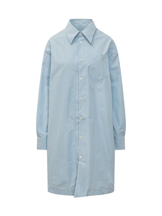 26SS 아미 미디 원피스 UDR663CO0219 4844 BLEU CACHEMIRE BLANC