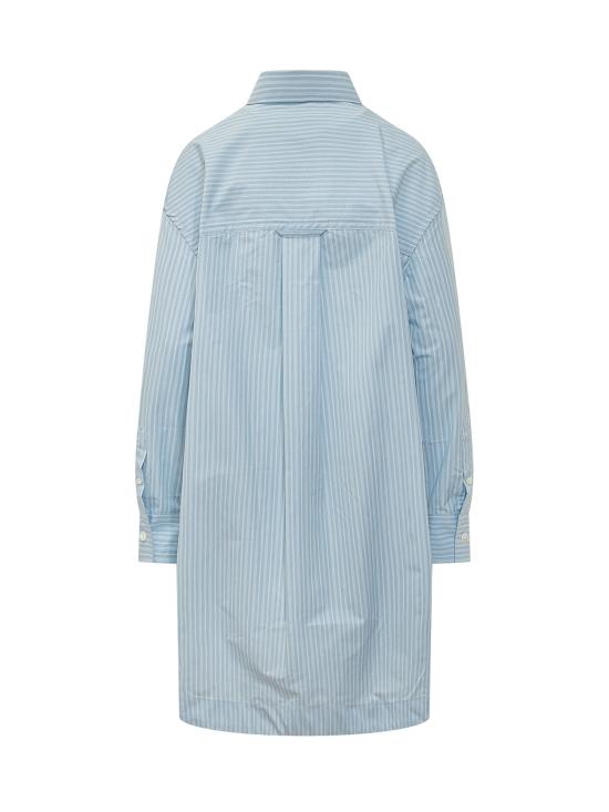 26SS 아미 미디 원피스 UDR663CO0219 4844 BLEU CACHEMIRE BLANC - AMI