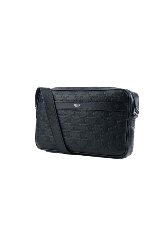 26SS 셀린느 트리옹프 엠보싱 미디엄 메신저 백 117003FS3 38SI BLACK - CELINE