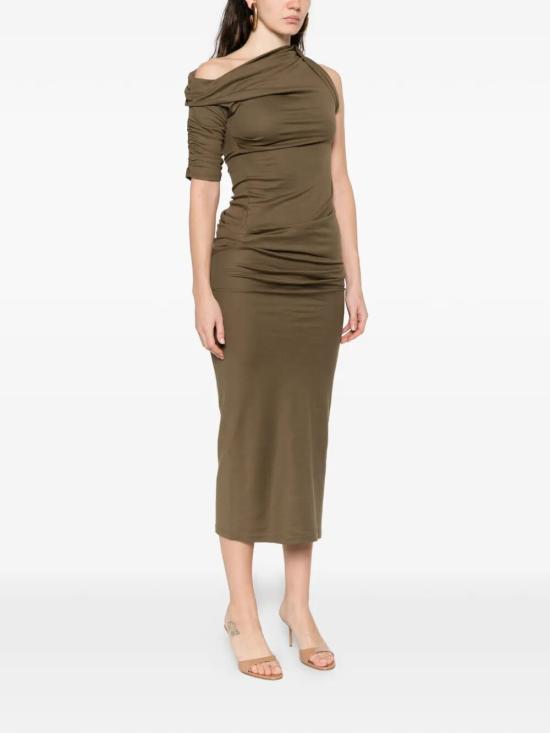 26SS 자크뮈스 롱 원피스 26EDRW00142AJ00260 580 DARK KHAKI - JACQUEMUS