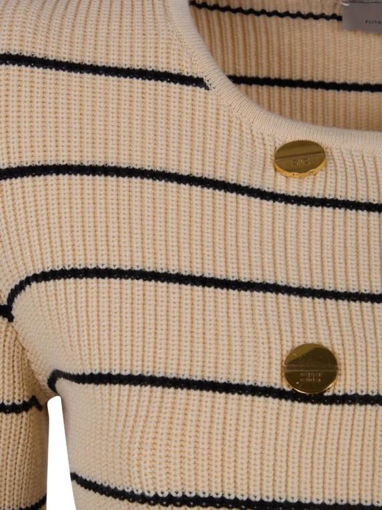 26SS 엘리자베타프랜치 스웨터 MK03S62E2 383 CREAM BLACK - ELISABETTA FRANCHI