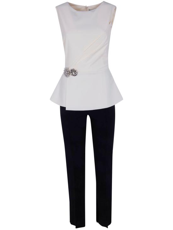 26SS 키아라보니 점프수트 TUSUZUEBICBRZP BS 80237 CREAM BLACK