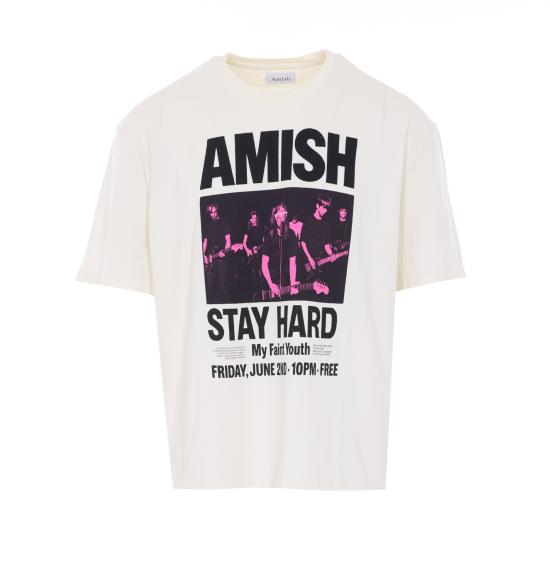 26SS 아미시 반팔 티셔츠 AMU144 CR6105690569 White