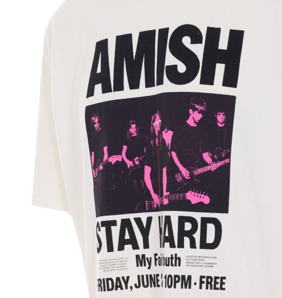 26SS 아미시 반팔 티셔츠 AMU144 CR6105690569 White - AMISH