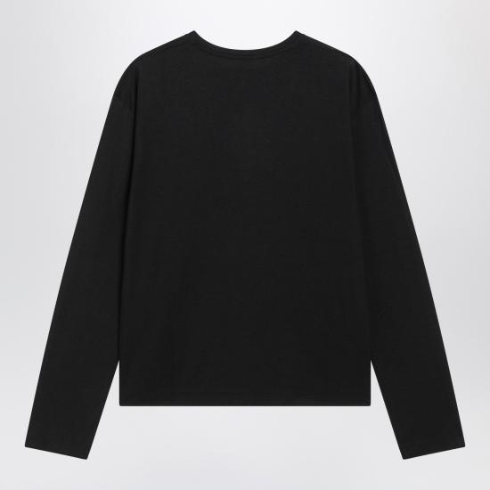 25FW 토템 긴팔 티셔츠 252 WRT0588FB0419 Black - TOTEME