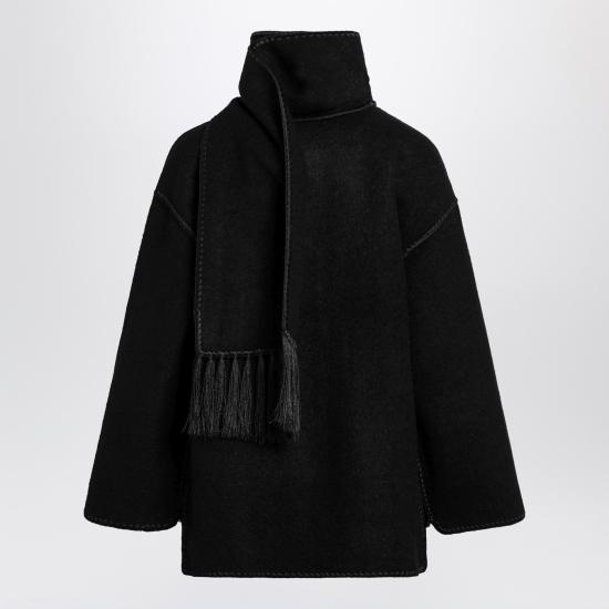 26SS 토템 자수 스카프 자켓 244 WRO918FB0292 Black - TOTEME