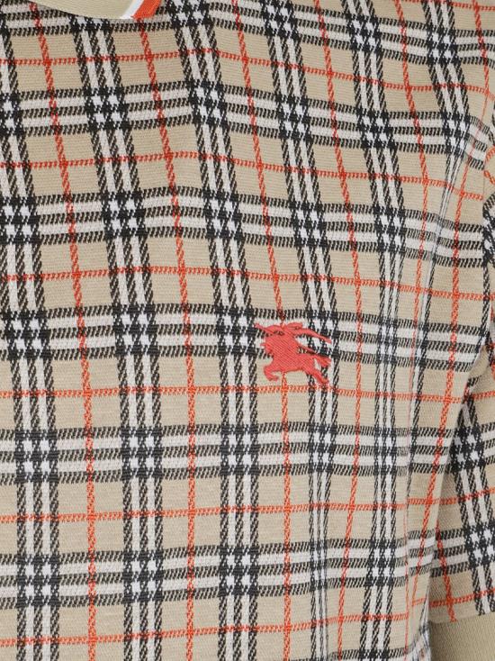 26SS 버버리 체크 코튼 블렌드 폴로 셔츠 8119561 B9368 Grey - BURBERRY