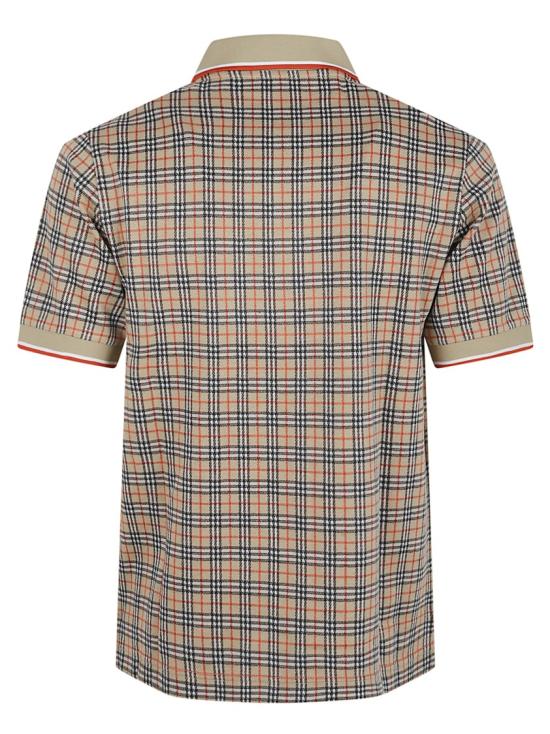 26SS 버버리 체크 코튼 블렌드 폴로 셔츠 8119561 B9368 Grey - BURBERRY