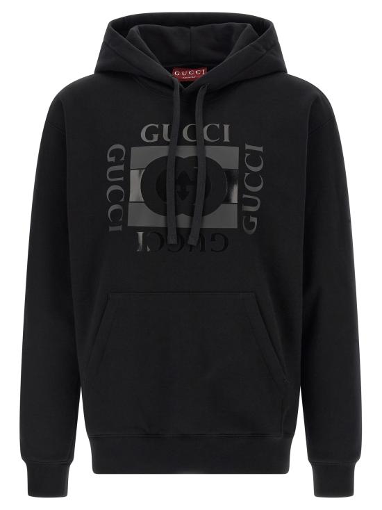 26SS 구찌 프린트 디테일 코튼 저지 스웨트셔츠 855976XJHNH1152 Black