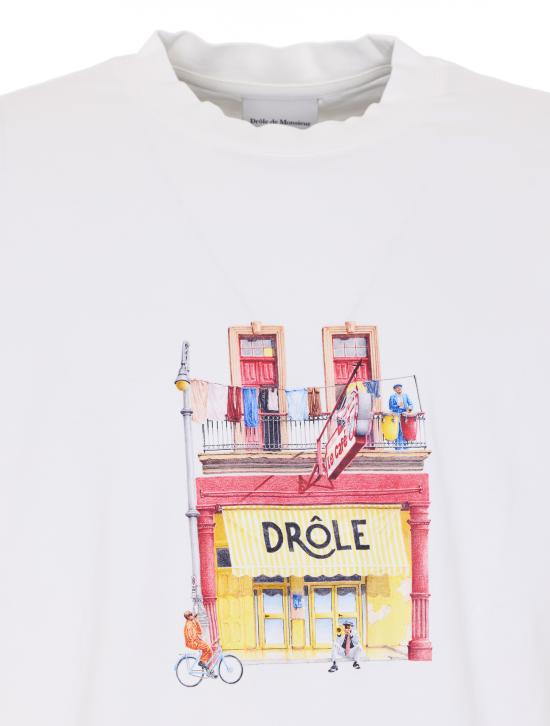 26SS 드롤드무슈 반팔 티셔츠 TS307 CO002OW White - DROLE DE MONSIEUR