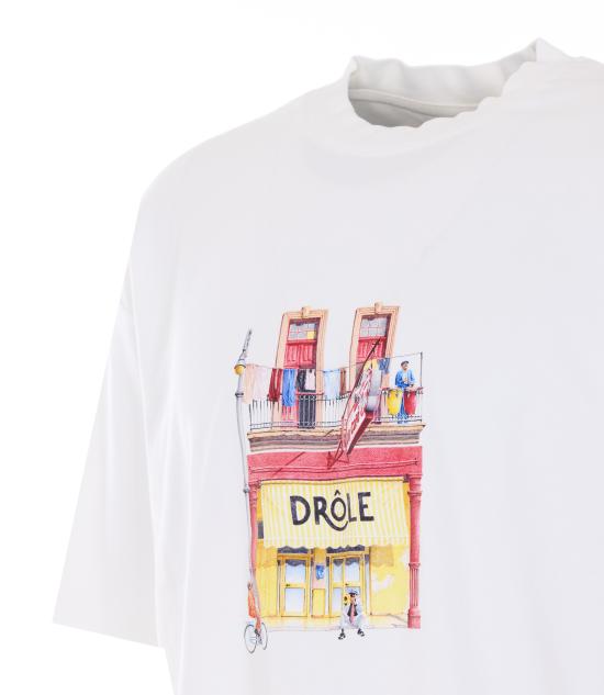 26SS 드롤드무슈 반팔 티셔츠 TS307 CO002OW White - DROLE DE MONSIEUR