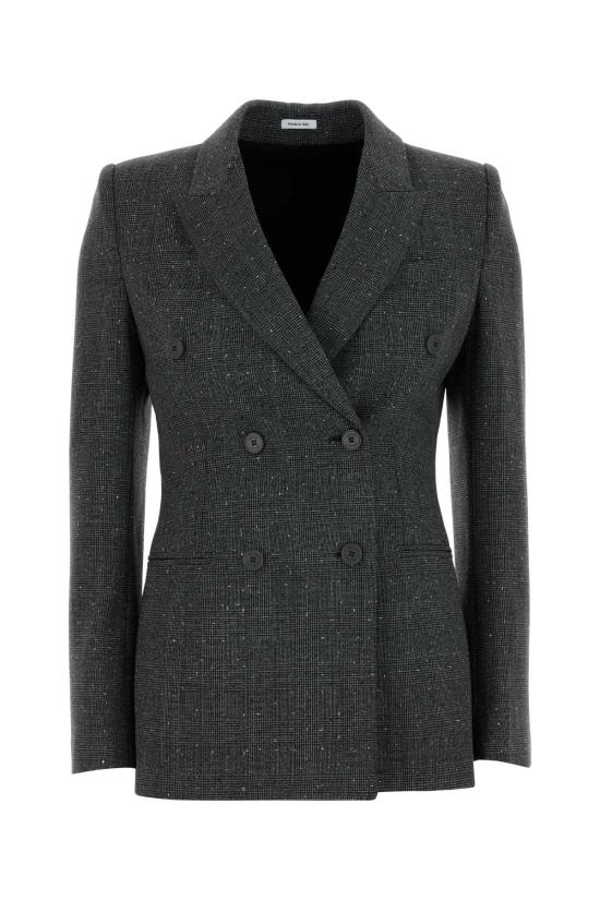 26SS 알렉산더 맥퀸 자켓 857675QJAFV 1080 BLACK IVORY