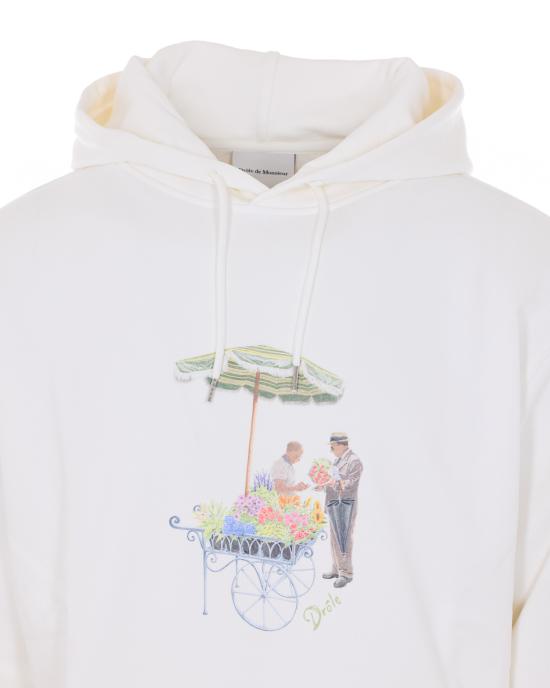 26SS 드롤드무슈 후드 티셔츠 HO206 CO127OW White - DROLE DE MONSIEUR